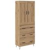 vidaXL Highboard Artisan-Eiche 69,5 x 34 x 180 cm Holzwerkstoff