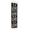vidaXL Wandgarderobe mit 6 Haken 120 x 40 cm "LOVE LE"