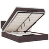 vidaXL Ottomanische Bett mit Matratze & LEDs Dunkelbraun 140x190 cm