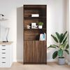 vidaXL Highboard Braun Eichen-Optik 70x35x180 cm Holzwerkstoff