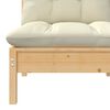 vidaXL Gartensofa 2-Sitzer mit Kissen in Creme Massivholz Kiefer