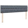 vidaXL Ottoman-Bett mit Matratzen & LEDs Dunkelgrau 200x200 cm Samt