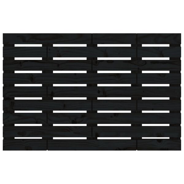 vidaXL Wand-Kopfteil Schwarz 96x3x63 cm Massivholz Kiefer