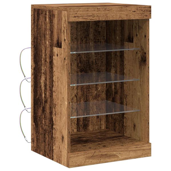 vidaXL LED-Sideboard Altholz 41 x 37 x 67 cm Holzwerkstoff