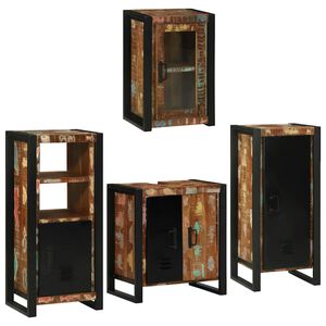 vidaXL Badezimmerm&ouml;bel-Set 4 stk. Mehrfarbig 55 x 35 x 60 cm
