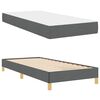 vidaXL Boxspringbett mit Matratze Dunkelgrau 100 x 200 cm Stoff