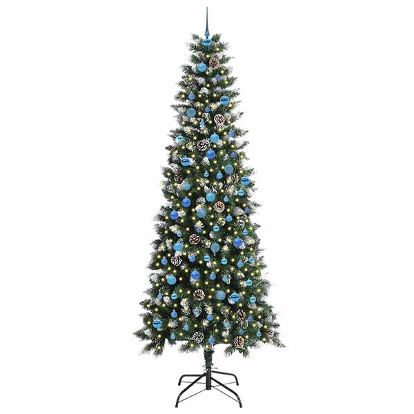 vidaXL K&uuml;nstlicher Weihnachtsbaum mit 300 LEDs mit St&auml;nder Gr&uuml;n 240 cm