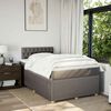 vidaXL Boxspringbett mit Matratze Taupe 120x190 cm Stoff