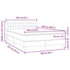 vidaXL Boxspringbett mit Matratze & LED Rosa 160x220 cm Samt