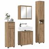 vidaXL Badezimmerm&ouml;bel-Set mit Regal 4 pcs Artisan-Eiche Holzwerkstoff