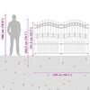 vidaXL Gartenzaun Kampen mit Speerspitze Schwarz 240 x 150 cm Stahl