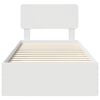 vidaXL Bettrahmen mit Kopfteil Wei&szlig; 75 x 190 cm Holzwerkstoff