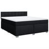 vidaXL Boxspringbett mit Matratze Schwarz 180x200 cm Stoff