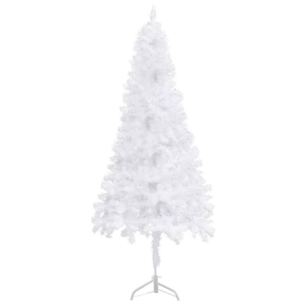 vidaXL Künstlicher Eck-Weihnachtsbaum Weiß 240 cm PVC