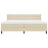 vidaXL Boxspringbett mit Matratze Creme 200 x 200 cm Polyester
