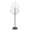 vidaXL LED-Weihnachtsbaum Schwarz 18 x 18 x 120 cm Stahl 100 LEDs