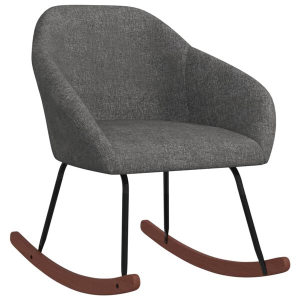 vidaXL Schaukelstuhl Dunkelgrau Stoff