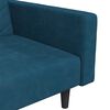 vidaXL Schlafsofa 2-Sitzer mit 2 Kissen Blau Samt