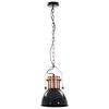 vidaXL Deckenlampe 2 Stk. Schwarz Rund E27