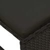 vidaXL Gartensofa-set mit Kissen 6 pcs Schwarz Poly-Rattan