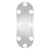 vidaXL Wandspiegel mit LED-Leuchten 15x40 cm Glas Oval
