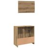 vidaXL Badschrank mit Spiegel Artisan-Eiche Holzwerkstoff