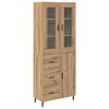 vidaXL Highboard 2 pcs Artisan-Eiche 69,5 x 34 x 180 cm Holzwerkstoff