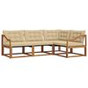 vidaXL Sofa Set mit Kissen 4 pcs Natur und Beige