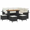 vidaXL Gartensofa-set 9 stk. Schwarz Poly-Rattan