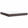 vidaXL Boxspringbett mit Matratze Dunkelbraun 180x200 cm Stoff