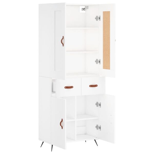 vidaXL Highboard Weiß 69,5x34x180 cm Holzwerkstoff