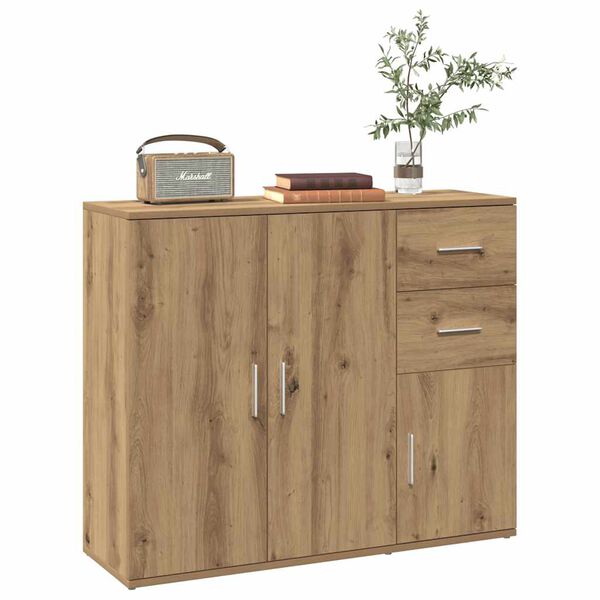 vidaXL Sideboard Artisan-Eiche 91 x 29,5 x 75 cm Holzwerkstoff