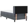 vidaXL Boxspringbett mit Matratze Dunkelgrau 200 x 80 cm Samt