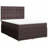 vidaXL Boxspringbett mit Matratze Dunkelbraun 140x190 cm Stoff