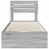 vidaXL Bettrahmen Graues Sonoma 90 x 200 cm Ingenieurs Holz