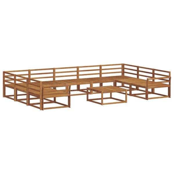 vidaXL Outdoor-Sofagarnitur 10 pcs Natur Massivholz Akazie