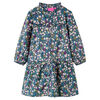 vidaXL Kinderkleid mit Langen &Auml;rmeln Dunkelblau 104