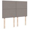vidaXL Boxspringbett mit Matratze Taupe 140x190 cm Stoff