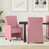 vidaXL Esszimmerst&uuml;hle mit Rollen 2 pcs Rosa 58 x 67 x 97 cm Samt