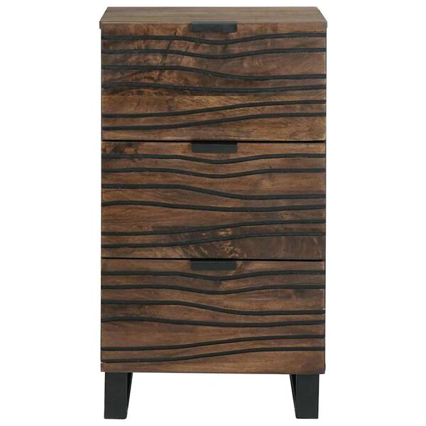 vidaXL Sideboard Braun 40 x 33 x 75 cm massives Mangoholz