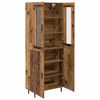 vidaXL Highboard 2 pcs Altholz Holzwerkstoff