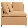 vidaXL Modulares Sofa Eckmodul mit Kissen Beige 100 cm