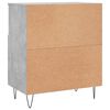 vidaXL Sideboards 2 Stk. Betongrau Holzwerkstoff