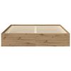 vidaXL Bettgestell ohne Matratze Artisan-Eiche 200x200cm Holzwerkstoff