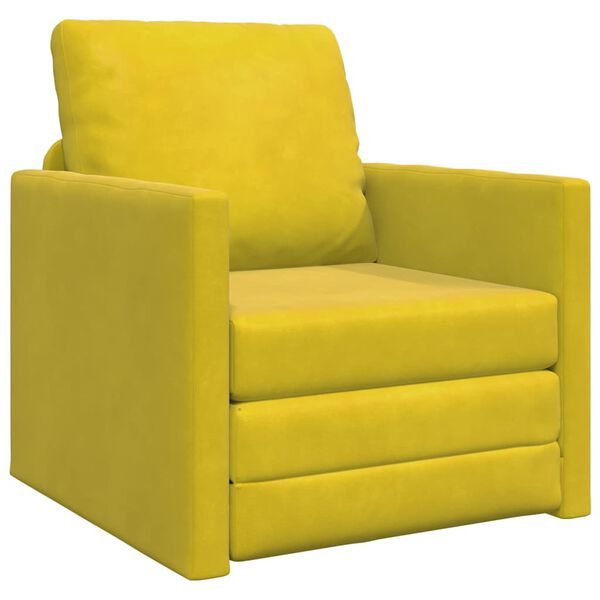 vidaXL Schlafsofa Dunkelgelb 74 x 77 x 81 cm Samt