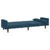 vidaXL Schlafsofa 2-Sitzer mit 2 Kissen Blau Samt