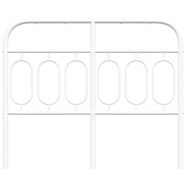 vidaXL Ersatz-Kopfteil Metall Wei&szlig; 120 cm