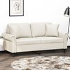 vidaXL 2-Sitzer-Sofa mit Kissen Creme 140 cm Kunstleder