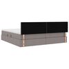 vidaXL Aufbewahrungsbett mit Matratze Taupe 200 x 200 cm Holzwerkstoff