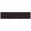 vidaXL Tischplatte Dunkelbraun 180x40x(2-6)cm Massivholz Eiche